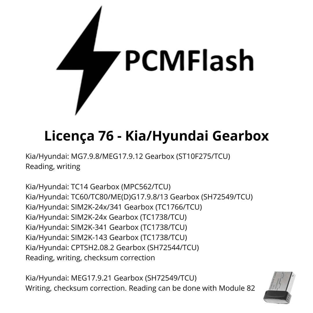 Dongle PCM Flash - Liçencas PCM (01 a 98) | OBD 2 TRUCK