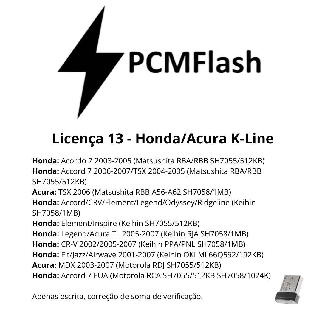 Dongle PCM Flash - Liçencas PCM (01 a 98) | OBD 2 TRUCK