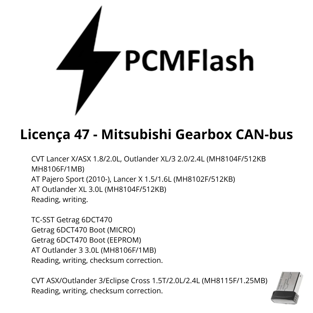 Dongle PCM Flash - Liçencas PCM (01 a 98) | OBD 2 TRUCK