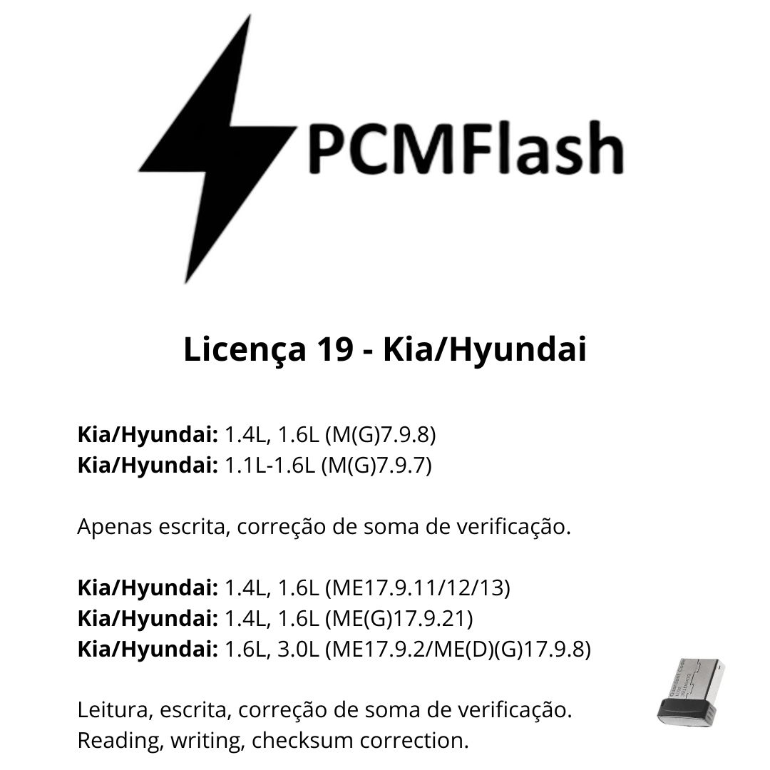 Dongle PCM Flash - Liçencas PCM (01 a 98) | OBD 2 TRUCK