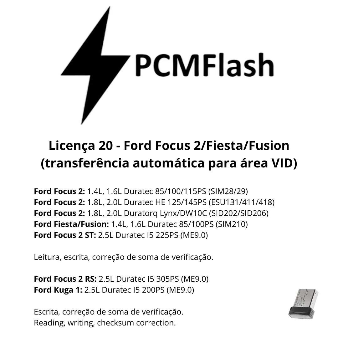 Dongle PCM Flash - Liçencas PCM (01 a 98) | OBD 2 TRUCK