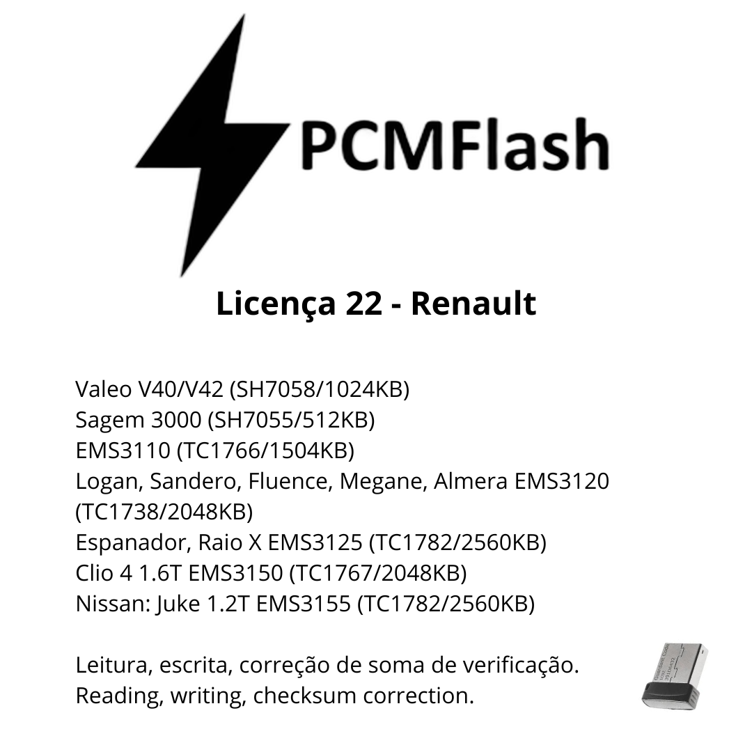 Dongle PCM Flash - Liçencas PCM (01 a 98) | OBD 2 TRUCK