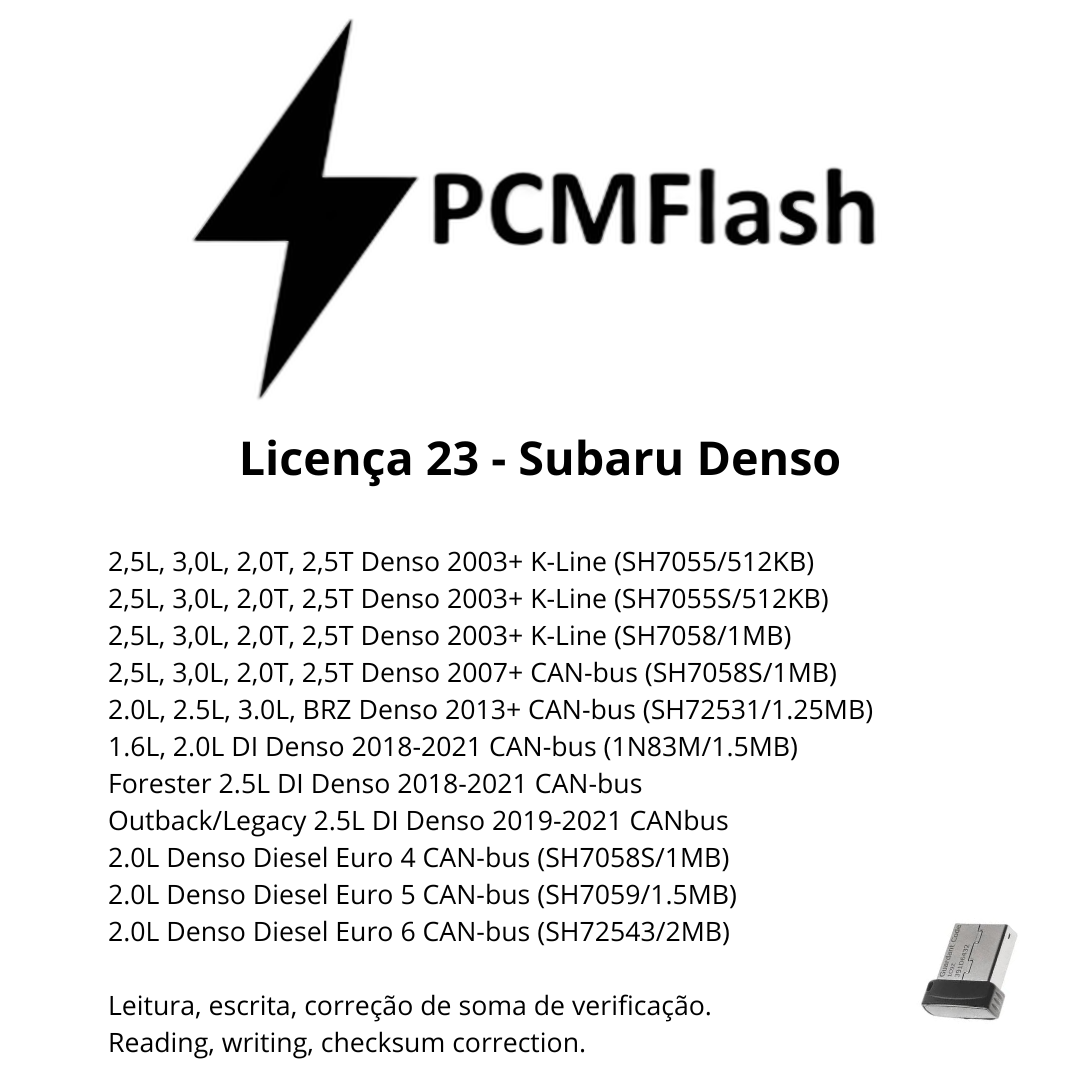 Dongle PCM Flash - Liçencas PCM (01 a 98) | OBD 2 TRUCK