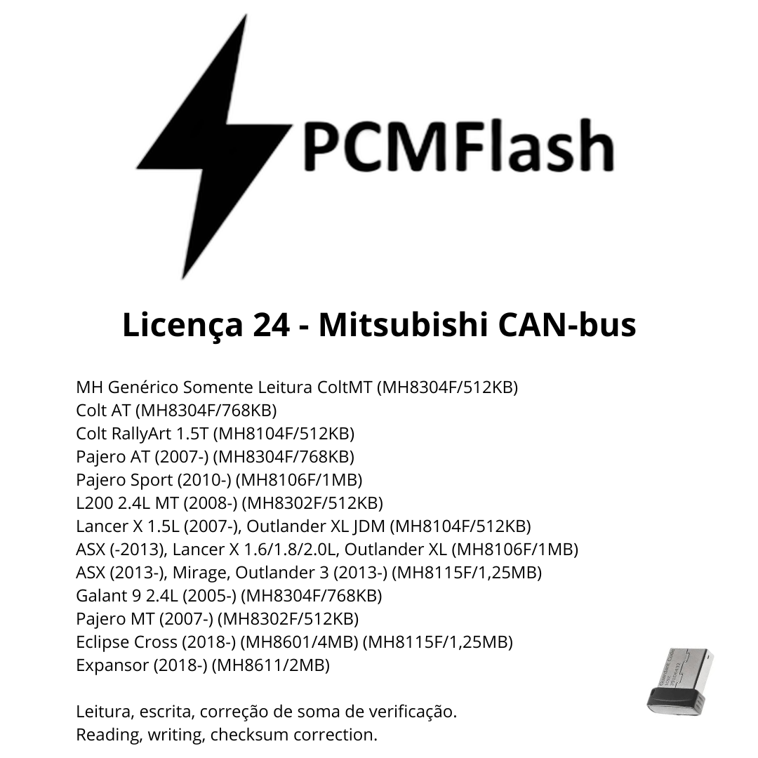 Dongle PCM Flash - Liçencas PCM (01 a 98) | OBD 2 TRUCK