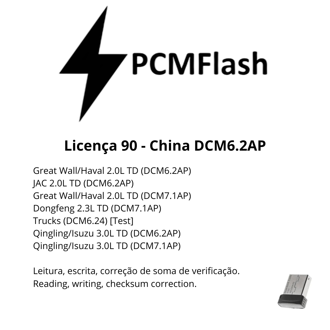 Dongle PCM Flash - Liçencas PCM (01 a 98) | OBD 2 TRUCK