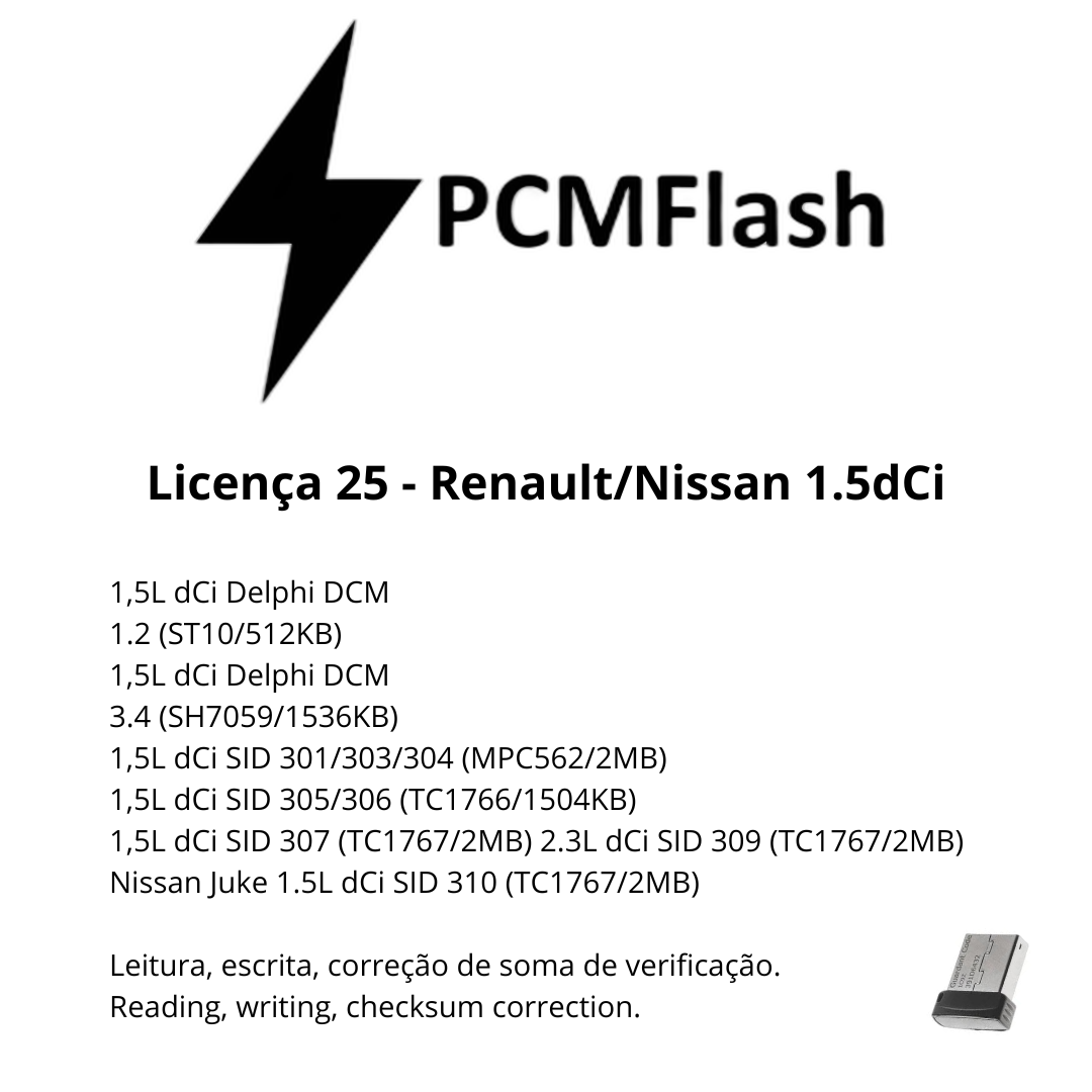 Dongle PCM Flash - Liçencas PCM (01 a 98) | OBD 2 TRUCK