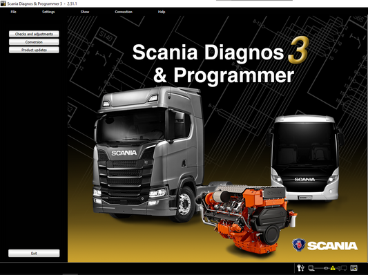 Scania Diagnos & Programmer 3 (SDP3 2.65) Versão Marinho e Industrial - Instalação via TeamViewer.