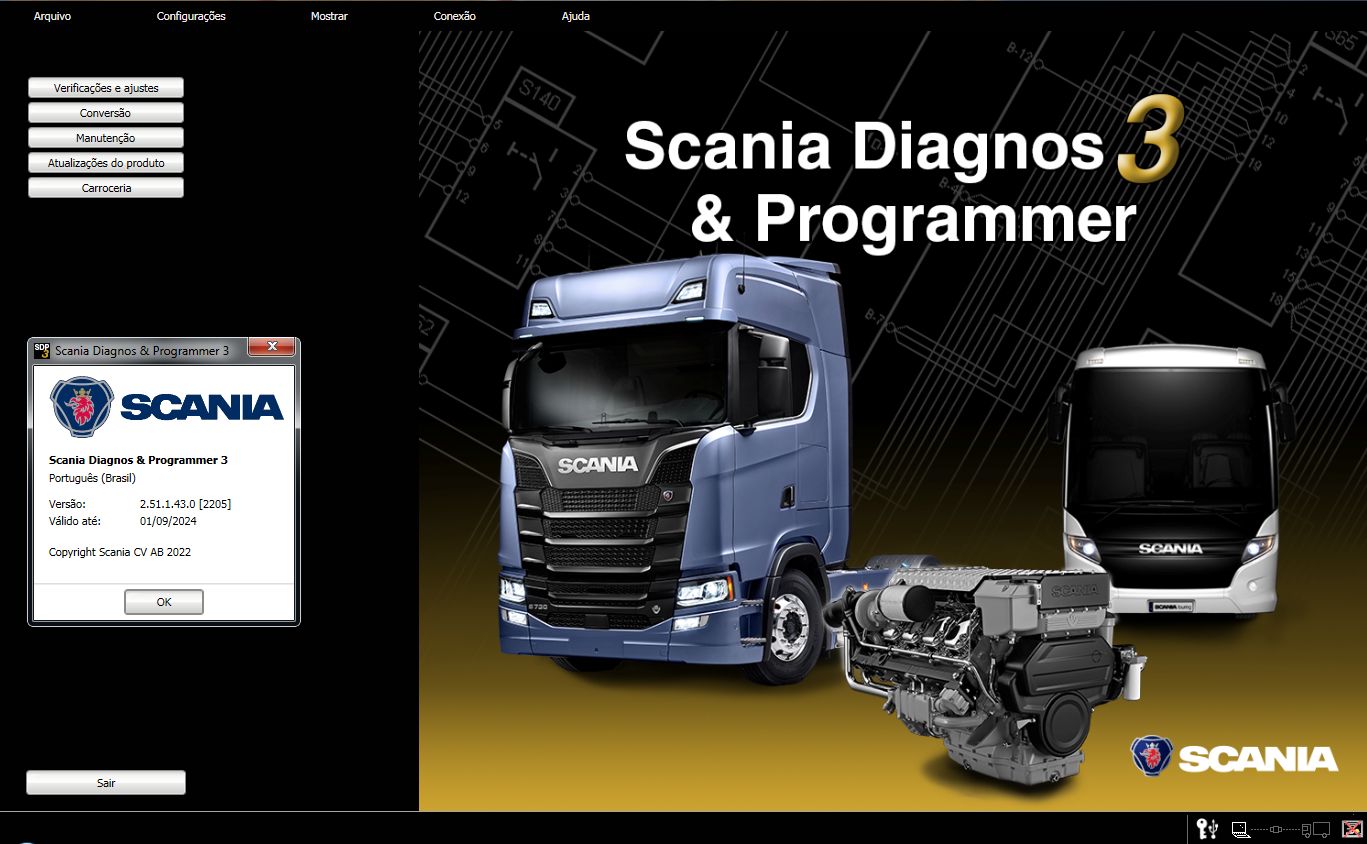 Scania Diagnos & Programmer 3 (SDP3 2.65) - Ônibus, Caminhões (NTGs) e Motores