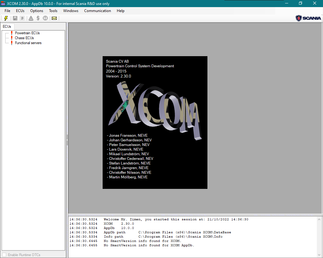 Scania XCOM (2.30.0): Diagnóstico e Programação de Veículos Scania