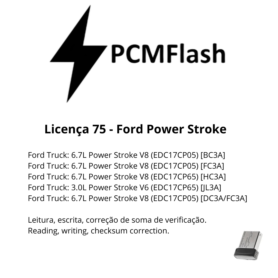 Doongle PCM Flash - Licença de 01 a 96 - Software para Remap de ECU's | OBD 2 TRUCK