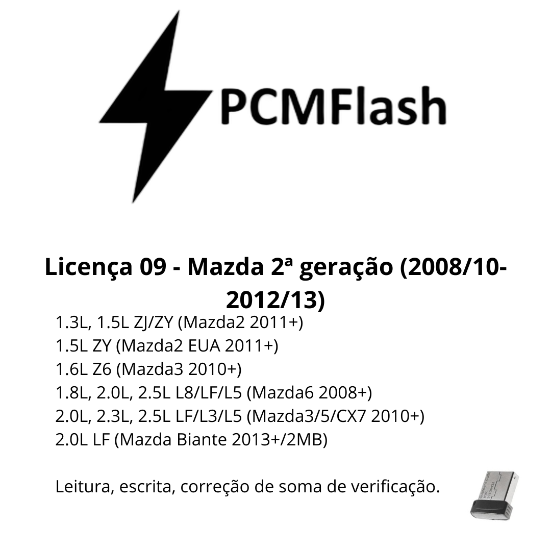 Doongle PCM Flash - Licensa de módulos 01 a 96 - Software para Remap de ECU's