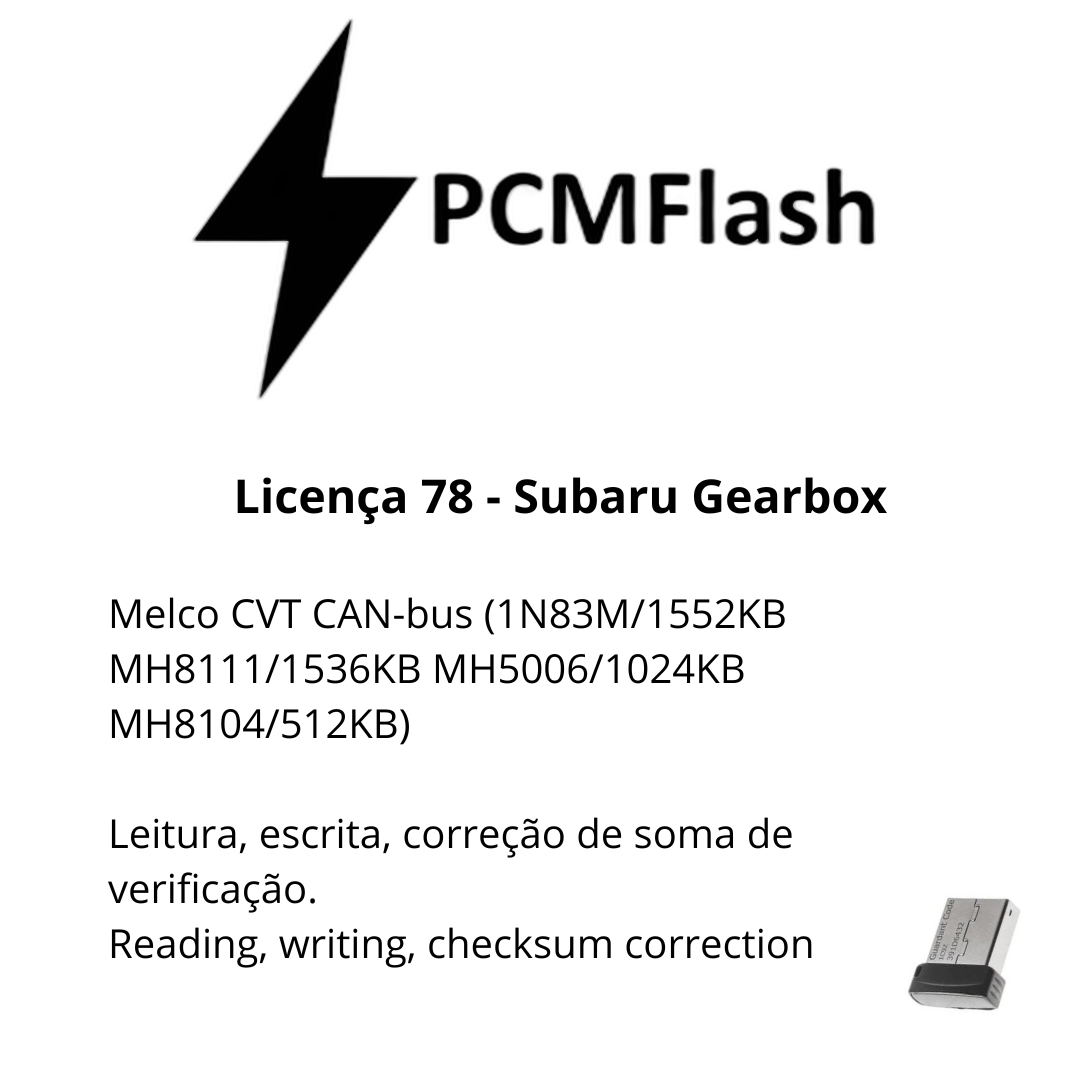 Doongle PCM Flash - Licença de 01 a 96 - Software para Remap de ECU's | OBD 2 TRUCK