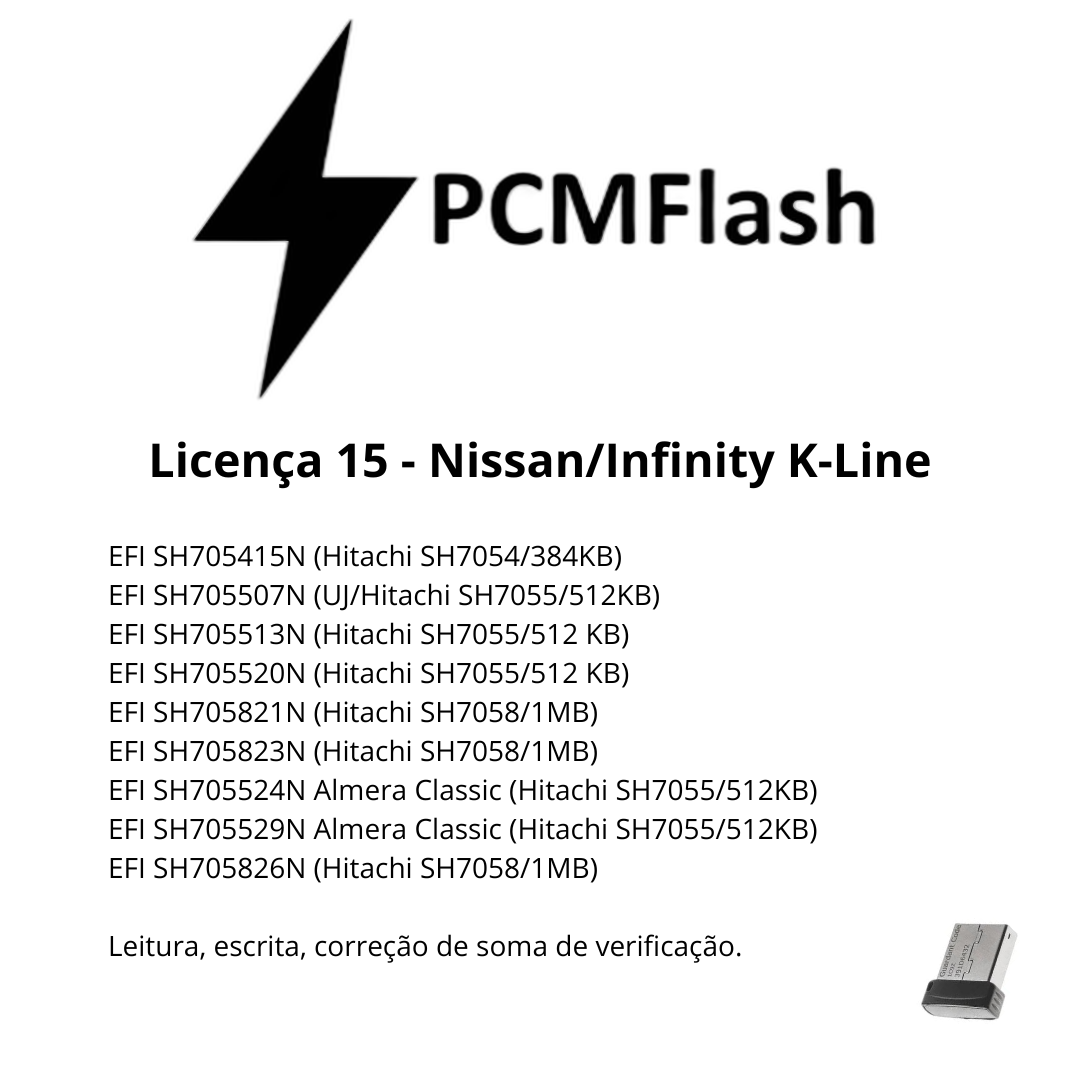 Doongle PCM Flash - Licensa de módulos 01 a 96 - Software para Remap de ECU's