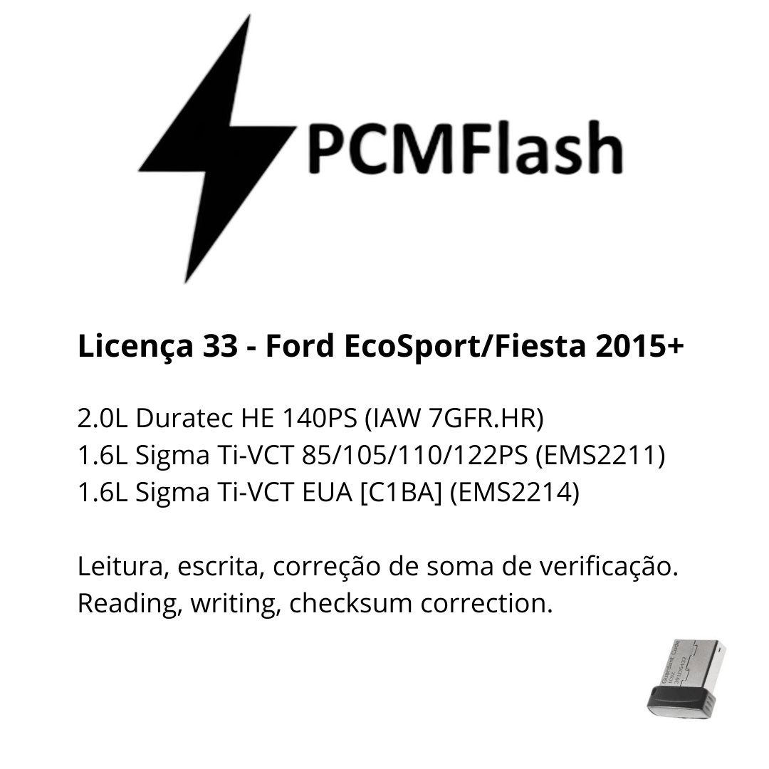 Doongle PCM Flash - Licensa de módulos 01 a 96 - Software para Remap de ECU's