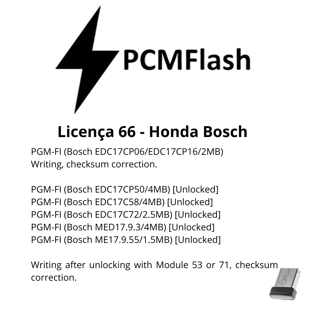 Doongle PCM Flash - Licença de 01 a 96 - Software para Remap de ECU's | OBD 2 TRUCK