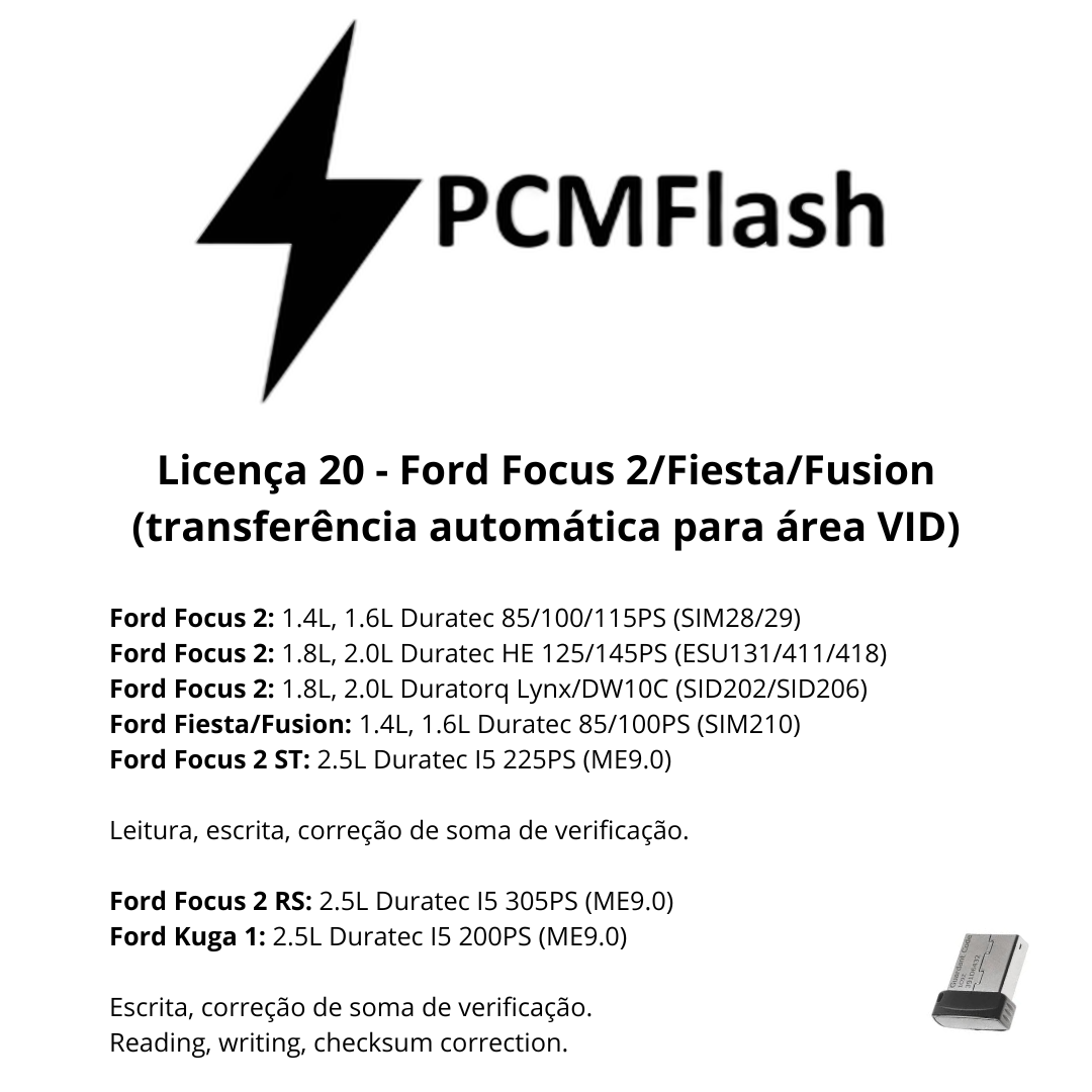 Doongle PCM Flash - License for modules 01 to 96 - Software for ECU Remap