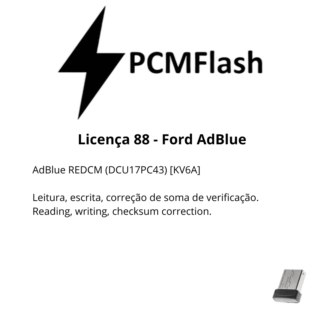 Doongle PCM Flash - Licencia para módulos 01 a 96 - Software para reasignación de ECU