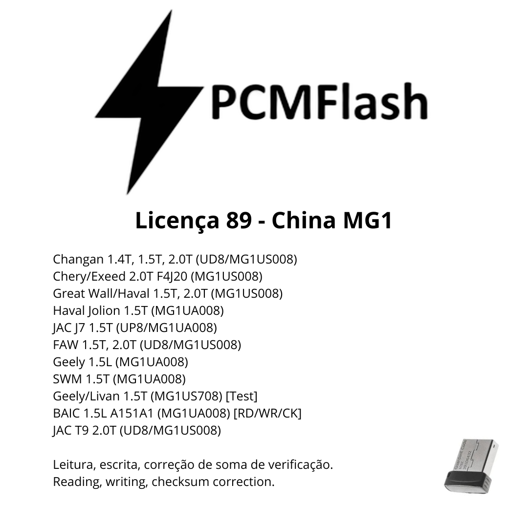 Doongle PCM Flash - Licença de 01 a 96 - Software para Remap de ECU's | OBD 2 TRUCK