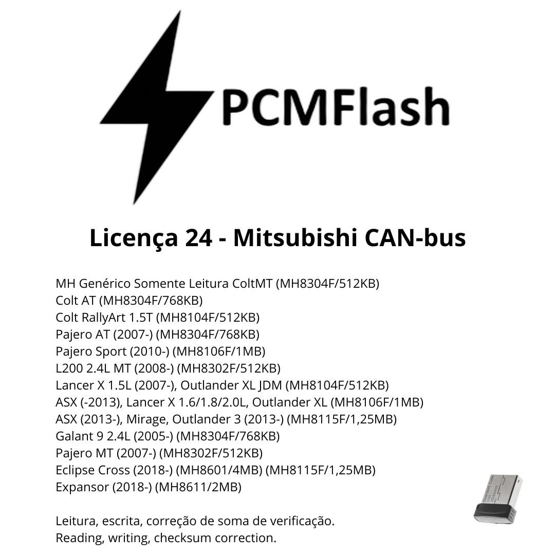 Doongle PCM Flash - Licensa de módulos 01 a 96 - Software para Remap de ECU's