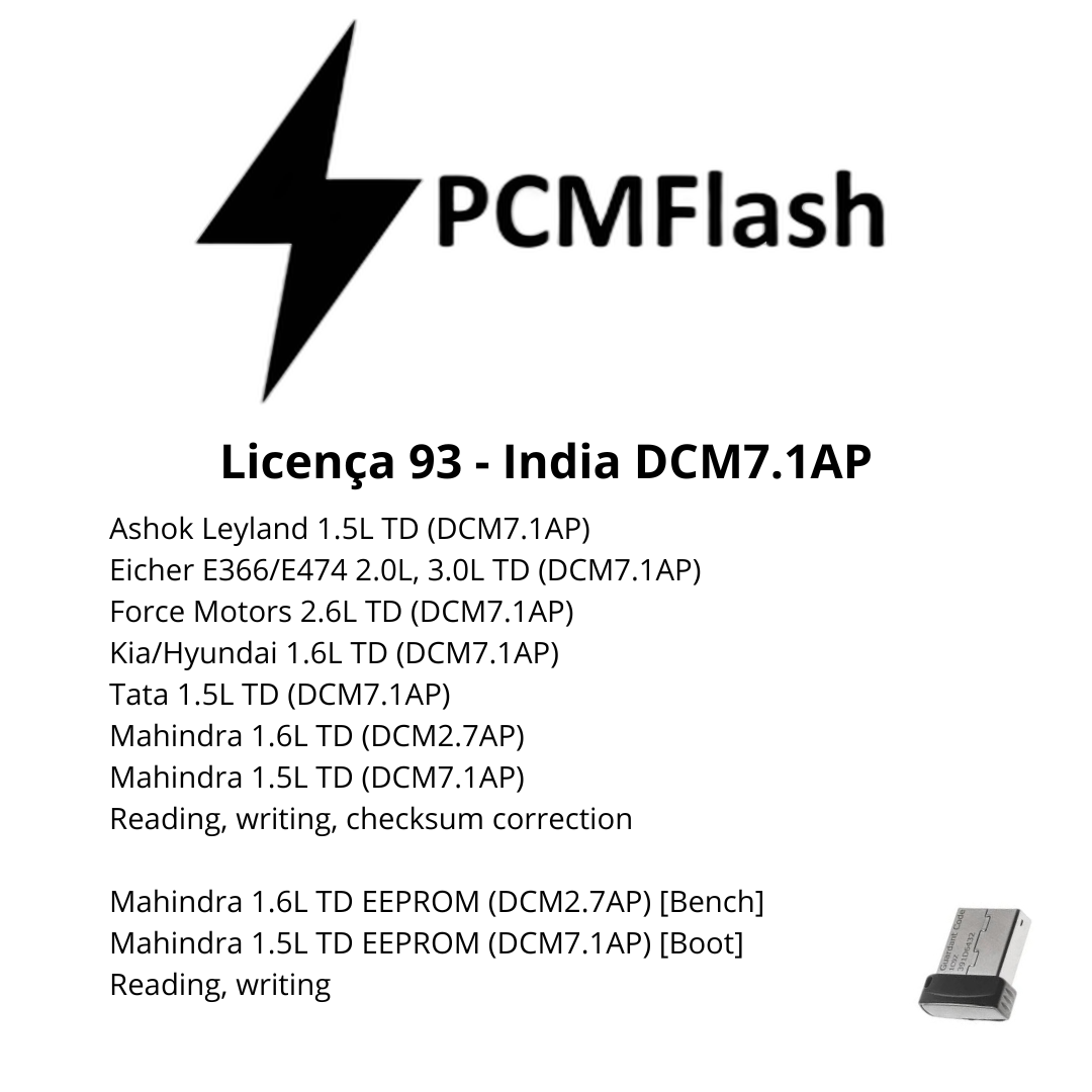 Doongle PCM Flash - License for modules 01 to 96 - Software for ECU Remap