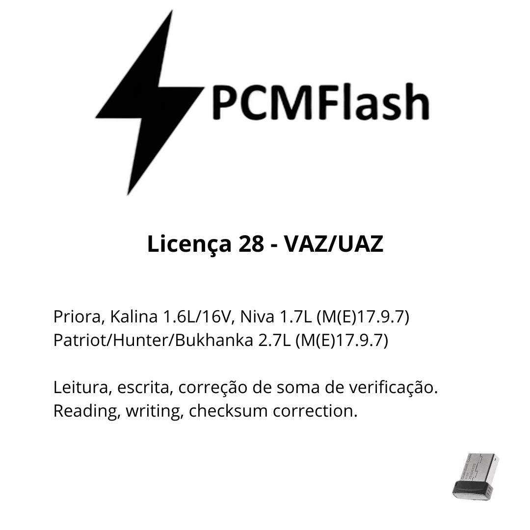 Doongle PCM Flash - Licença de 01 a 96 - Software para Remap de ECU's | OBD 2 TRUCK