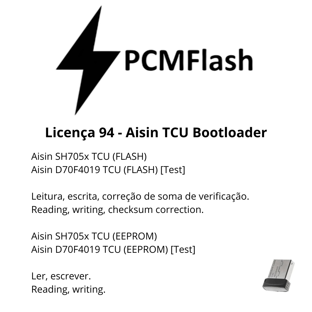 Doongle PCM Flash - Licensa de módulos 01 a 96 - Software para Remap de ECU's