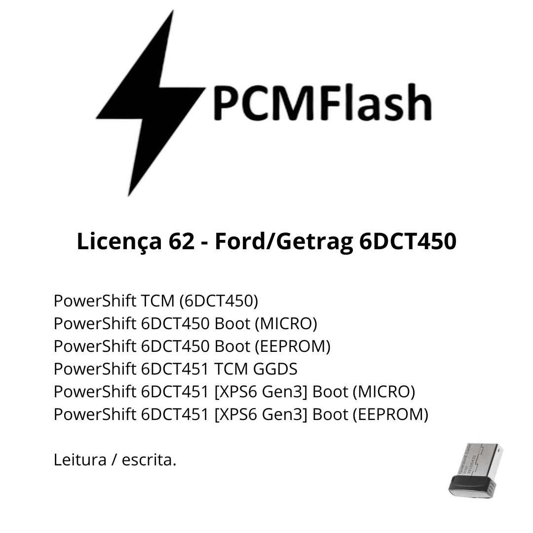 Doongle PCM Flash - Licença de 01 a 96 - Software para Remap de ECU's | OBD 2 TRUCK