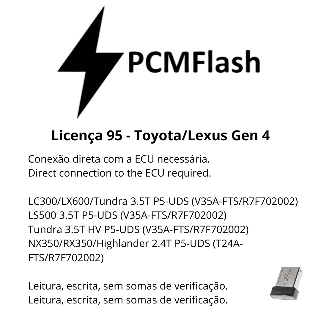 Doongle PCM Flash - Licencia para módulos 01 a 96 - Software para reasignación de ECU