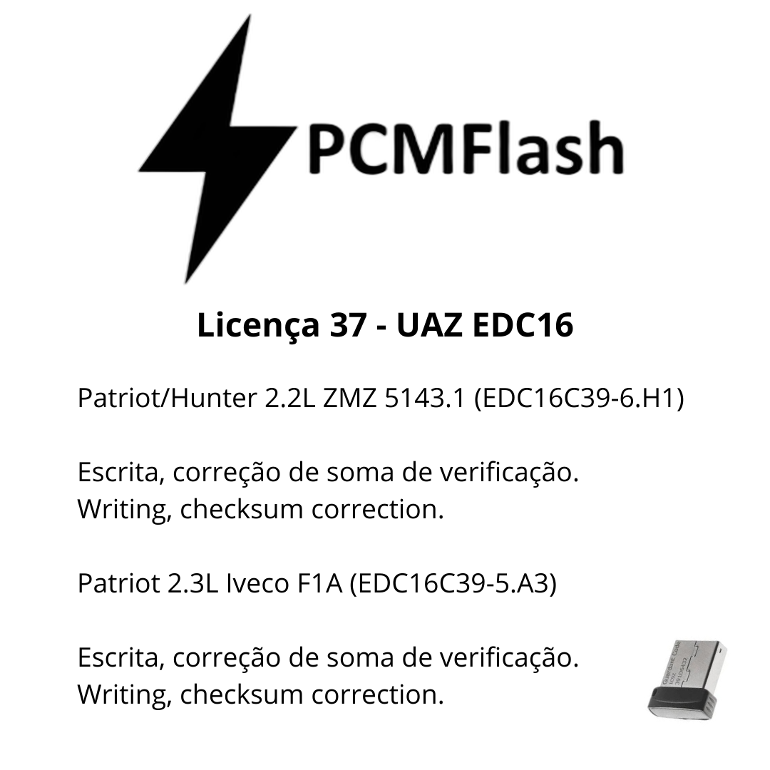 Doongle PCM Flash - Licença de 01 a 96 - Software para Remap de ECU's | OBD 2 TRUCK