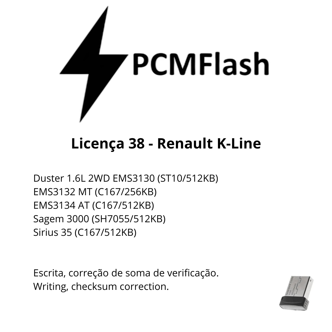 Doongle PCM Flash - Licença de 01 a 96 - Software para Remap de ECU's | OBD 2 TRUCK