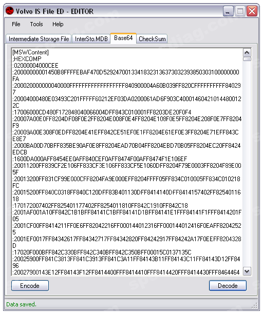 Volvo IS File ED (VISFED) - Ferramenta de Criptografia e Edição de Arquivos de Armazenamento Intermediário Volvo